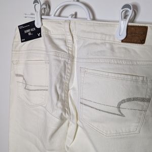 American Eagle White Jeans 10 Long